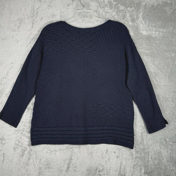 J Jill Sweater Womens Large Blue Stretch Office Casual Versatile Bohemian Preppy - Picture 3 of 7
